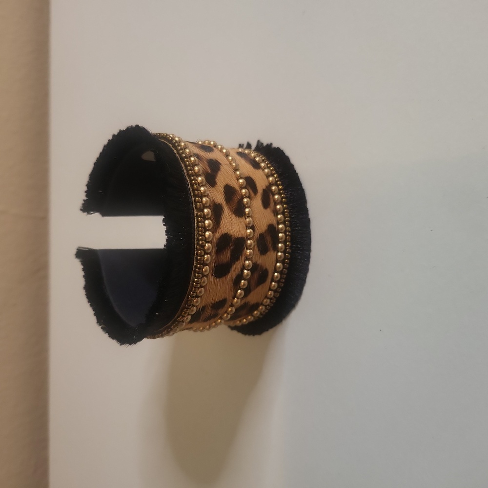 Animal print bracelet cuff